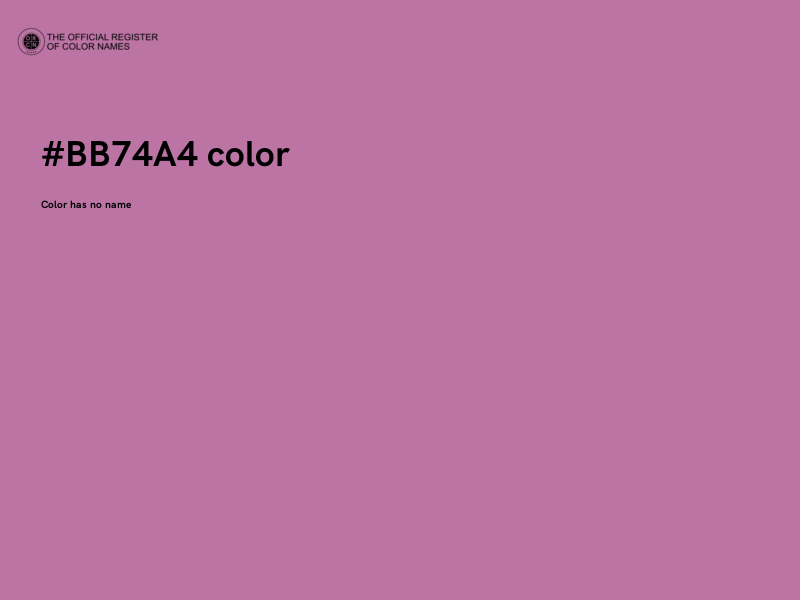 #BB74A4 color image