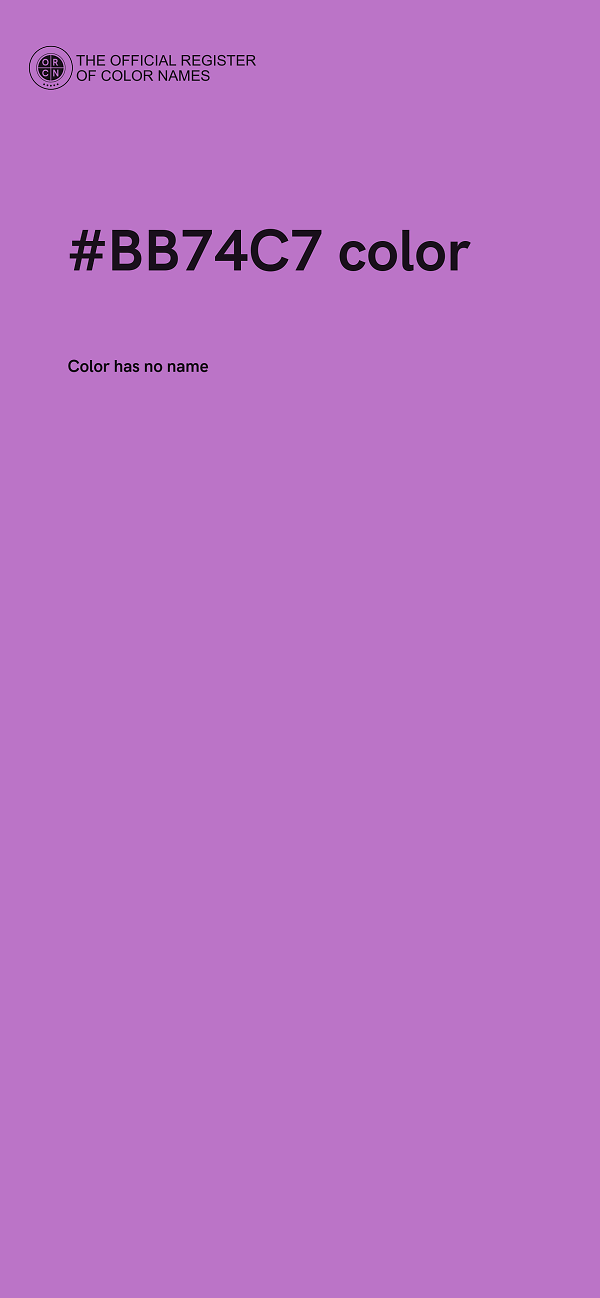 #BB74C7 color image