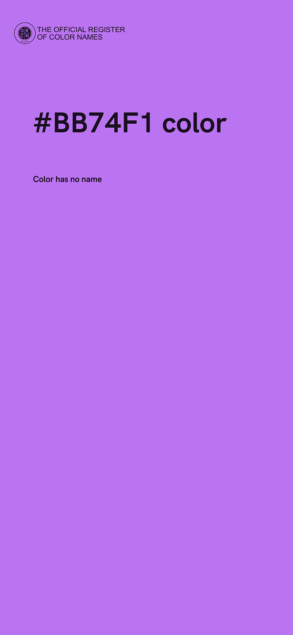 #BB74F1 color image