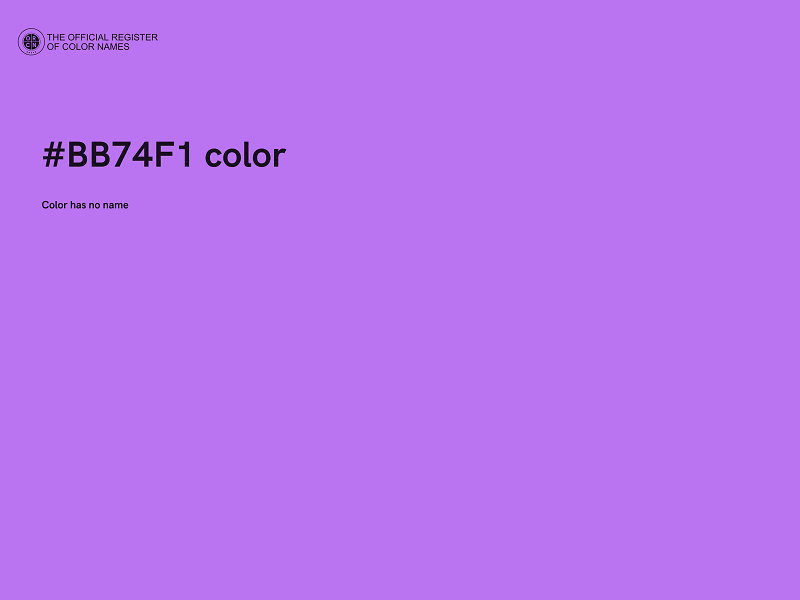 #BB74F1 color image