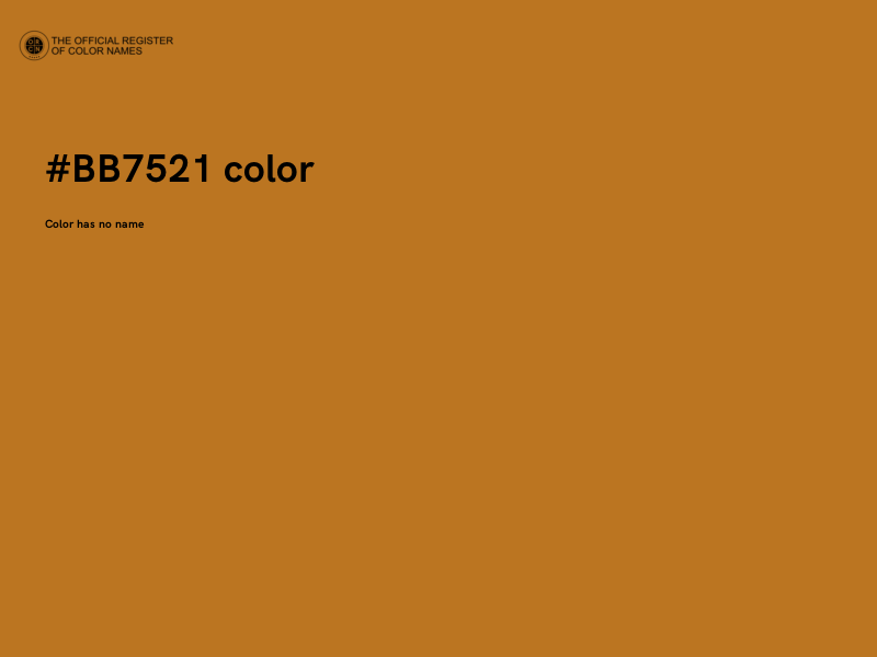 #BB7521 color image