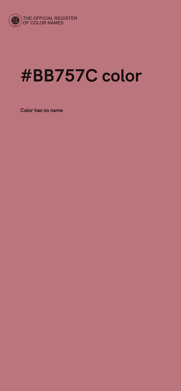 #BB757C color image