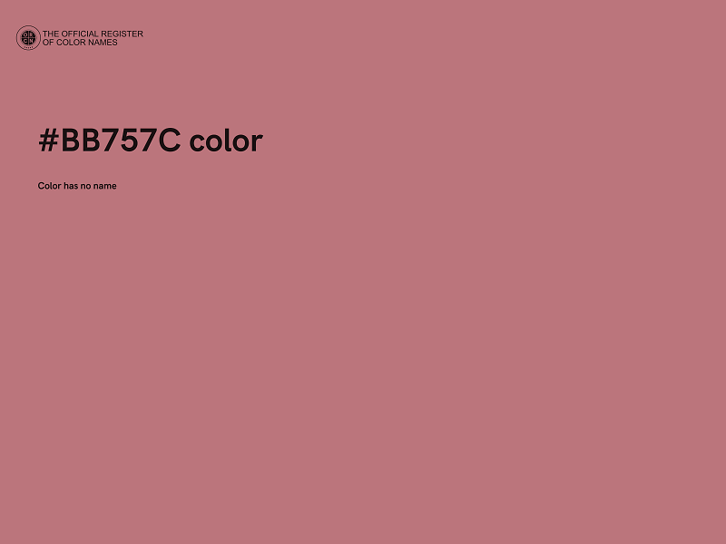 #BB757C color image