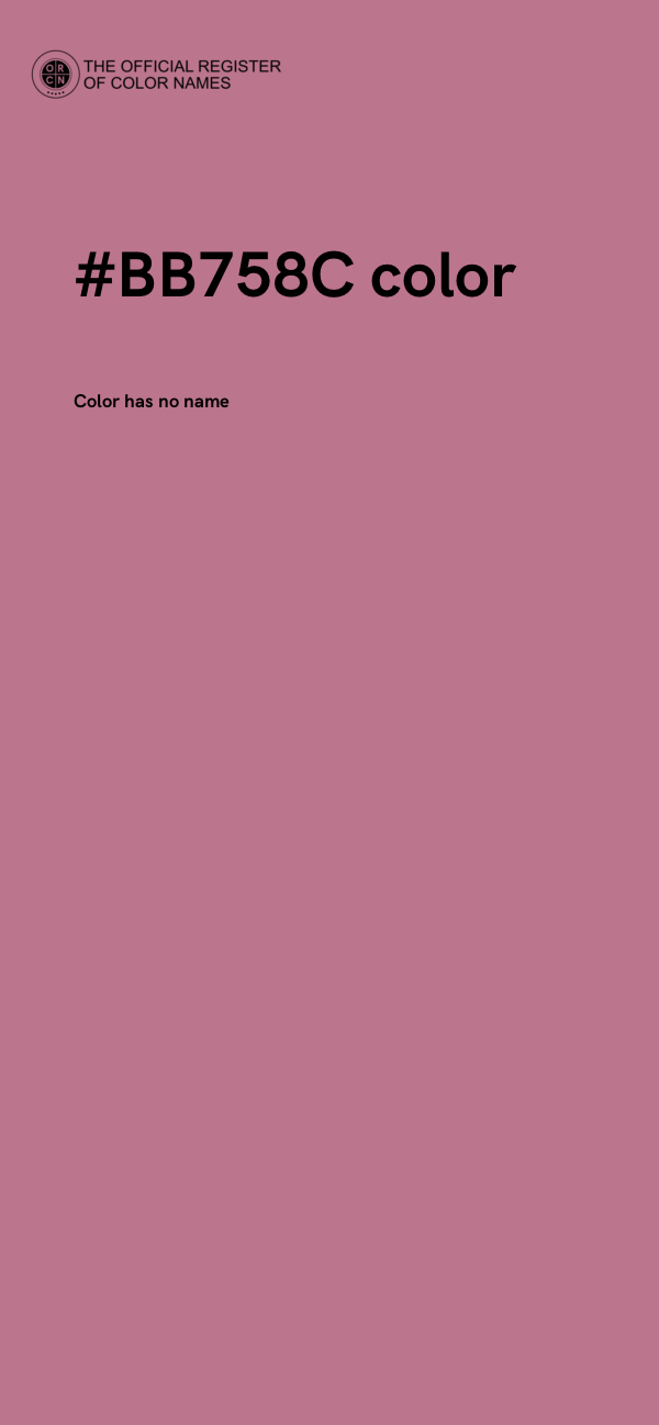 #BB758C color image