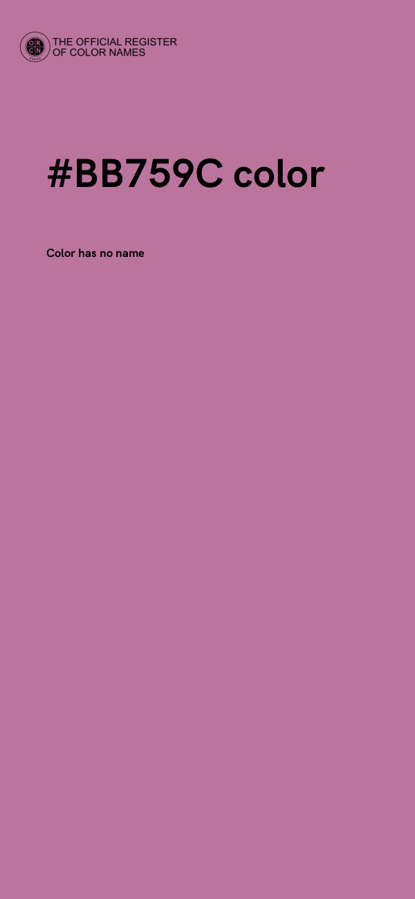 #BB759C color image