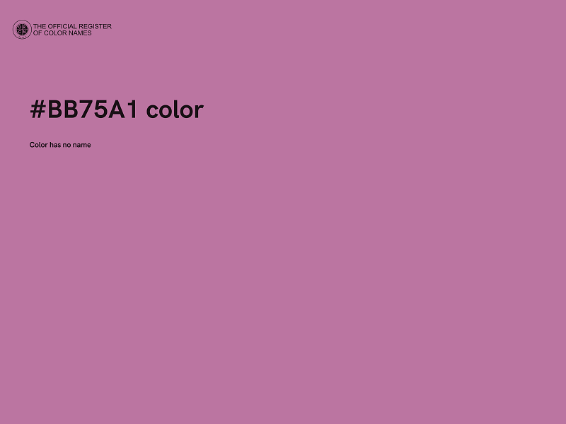 #BB75A1 color image