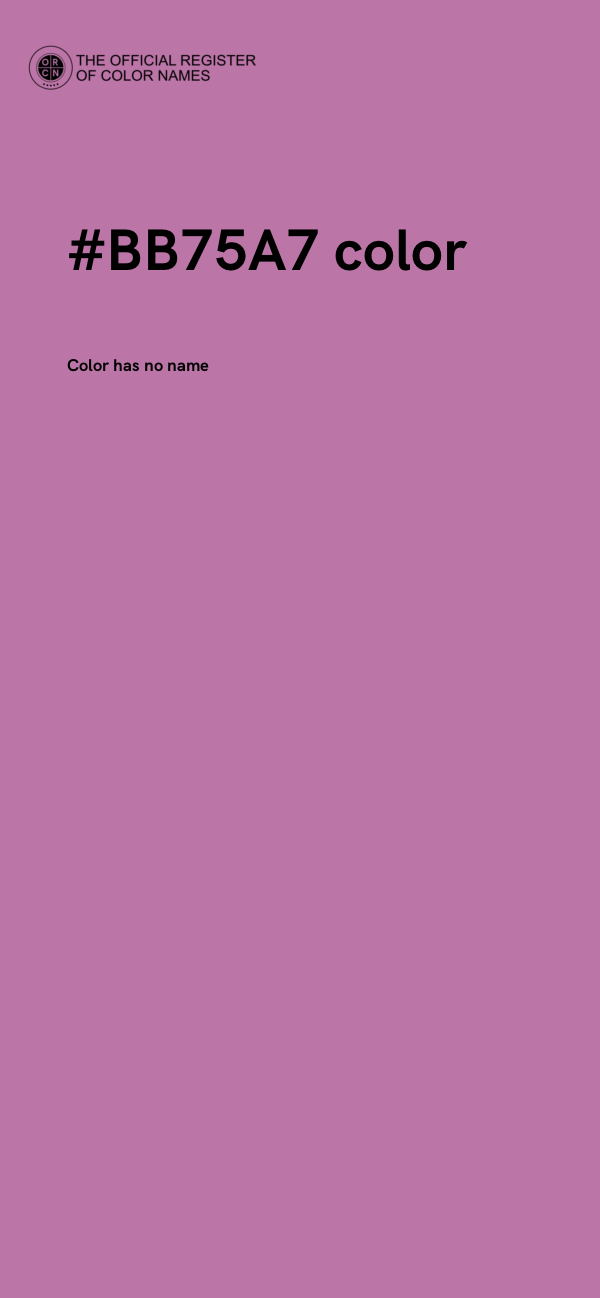 #BB75A7 color image