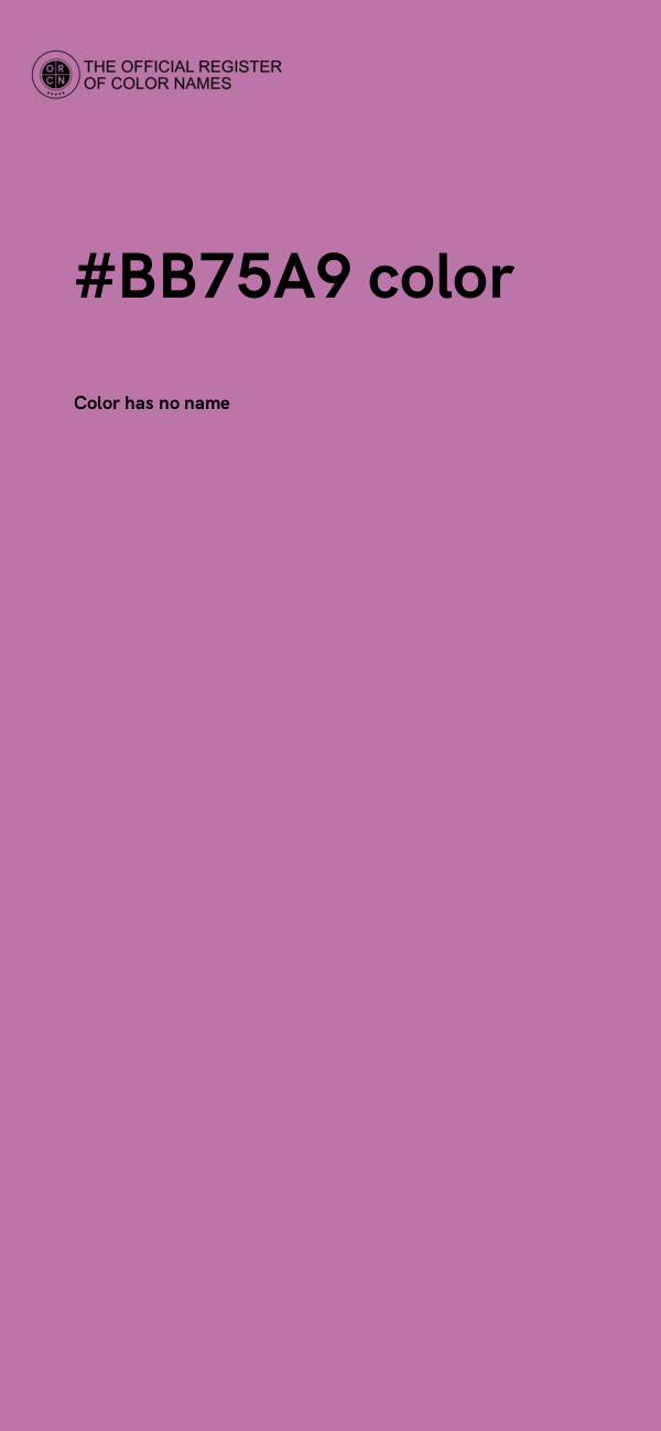 #BB75A9 color image
