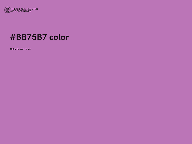 #BB75B7 color image