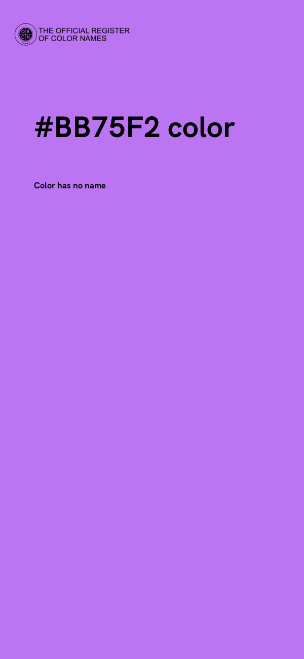 #BB75F2 color image