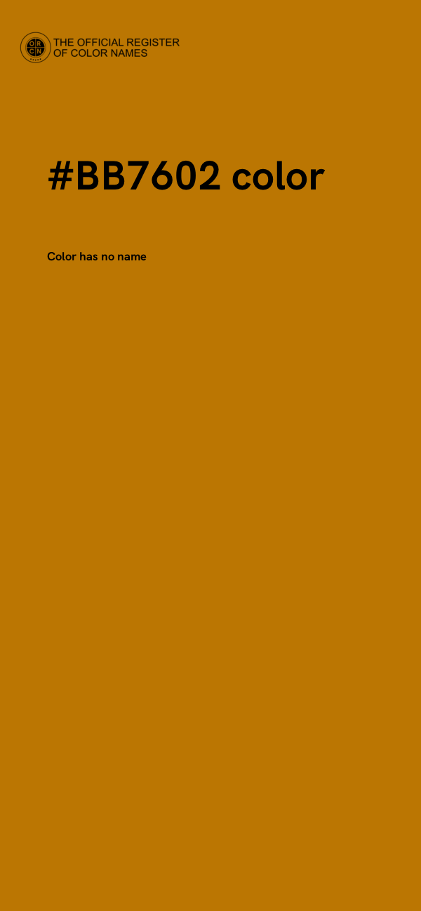 #BB7602 color image