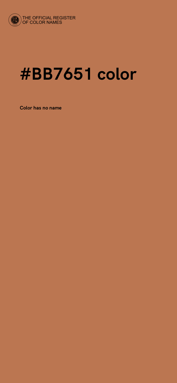 #BB7651 color image