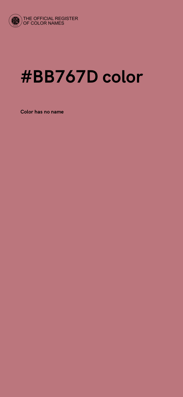 #BB767D color image