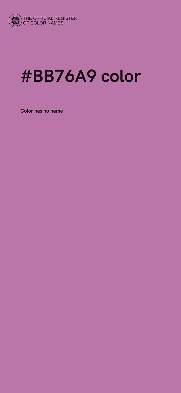 #BB76A9 color image