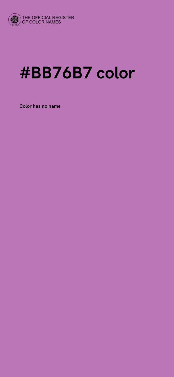 #BB76B7 color image