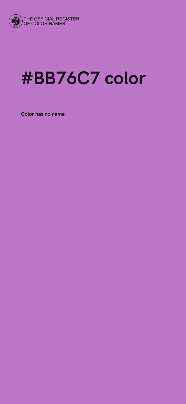 #BB76C7 color image