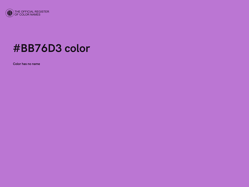#BB76D3 color image