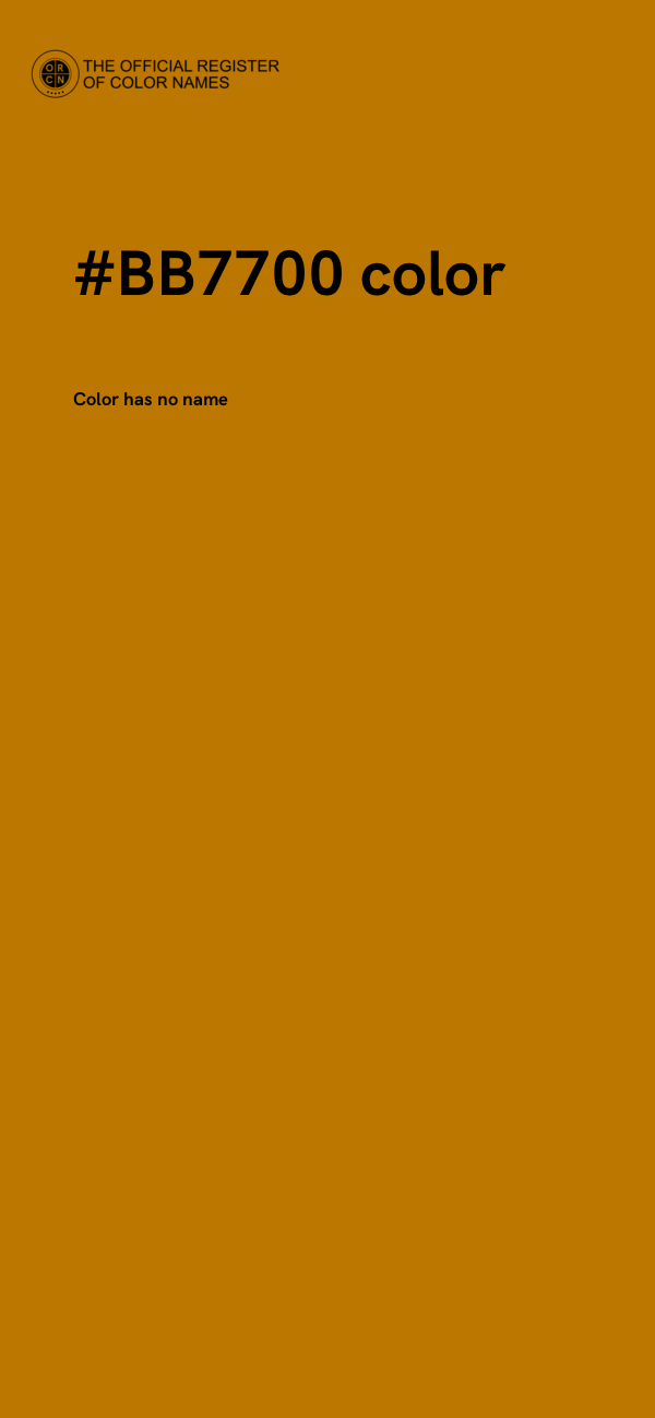 #BB7700 color image