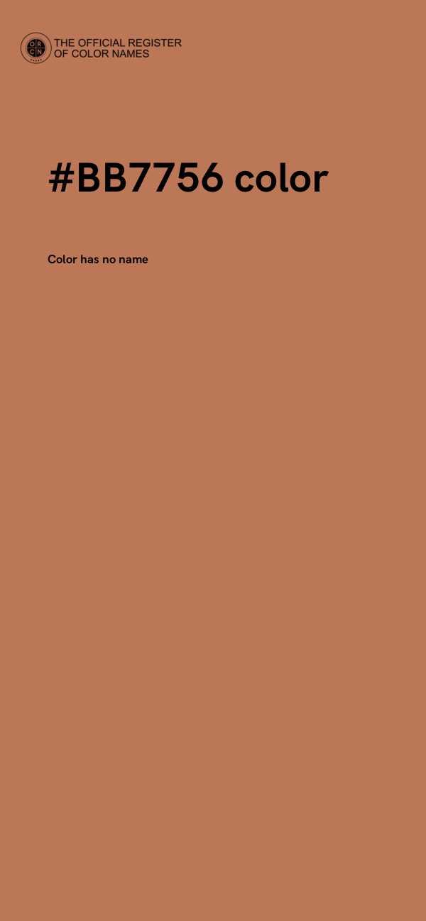 #BB7756 color image