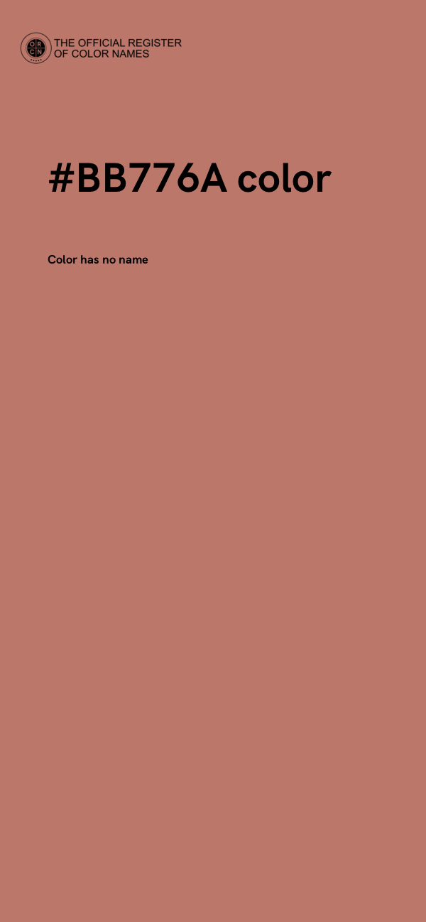 #BB776A color image