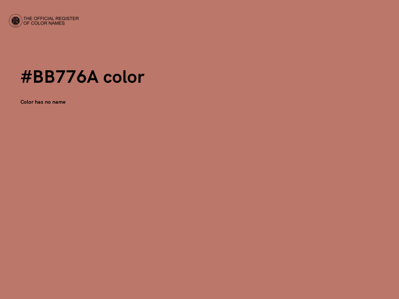 #BB776A color image