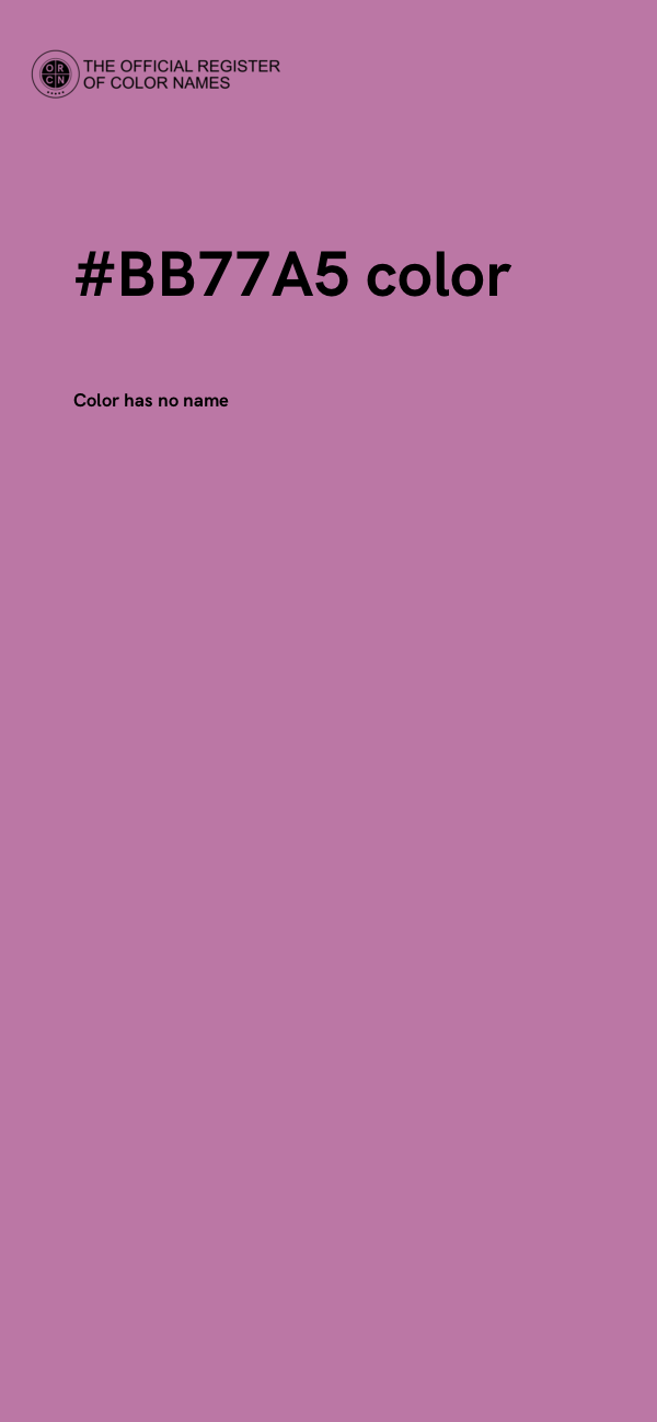 #BB77A5 color image