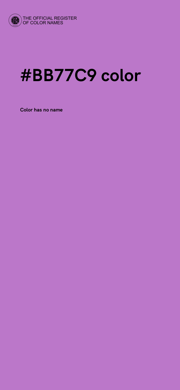 #BB77C9 color image