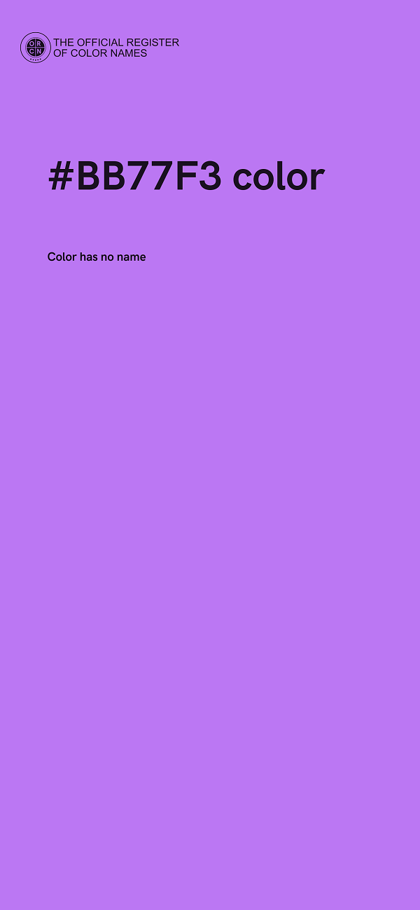 #BB77F3 color image