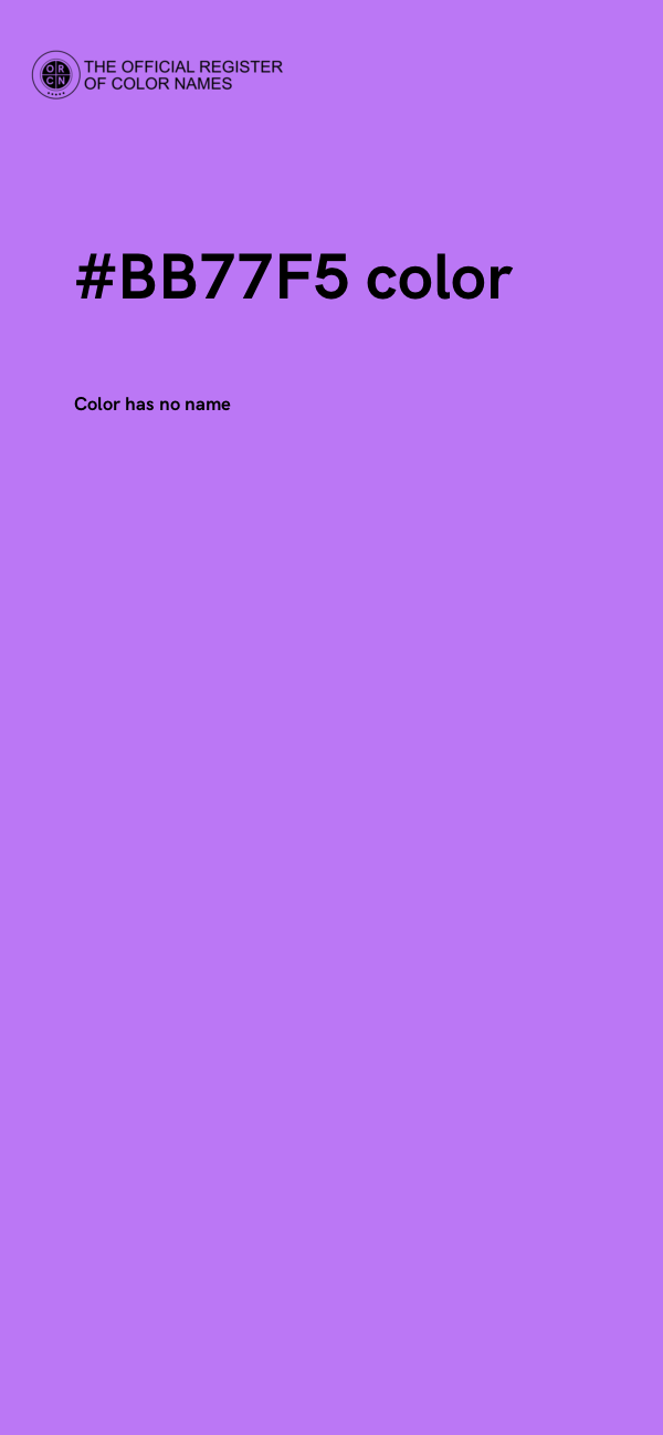 #BB77F5 color image