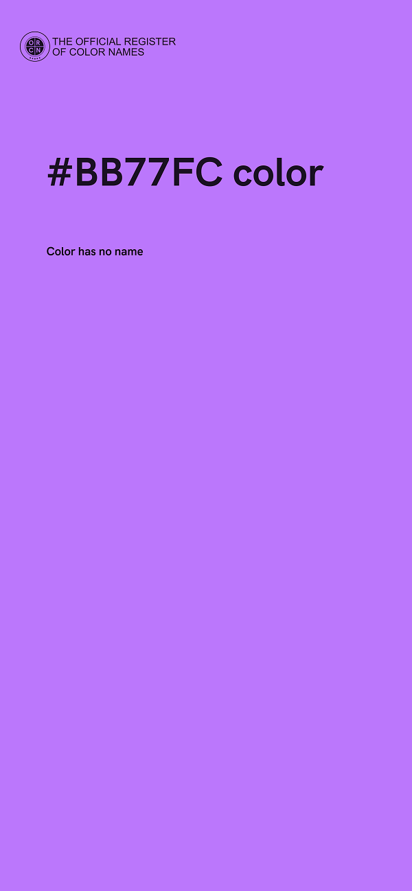 #BB77FC color image