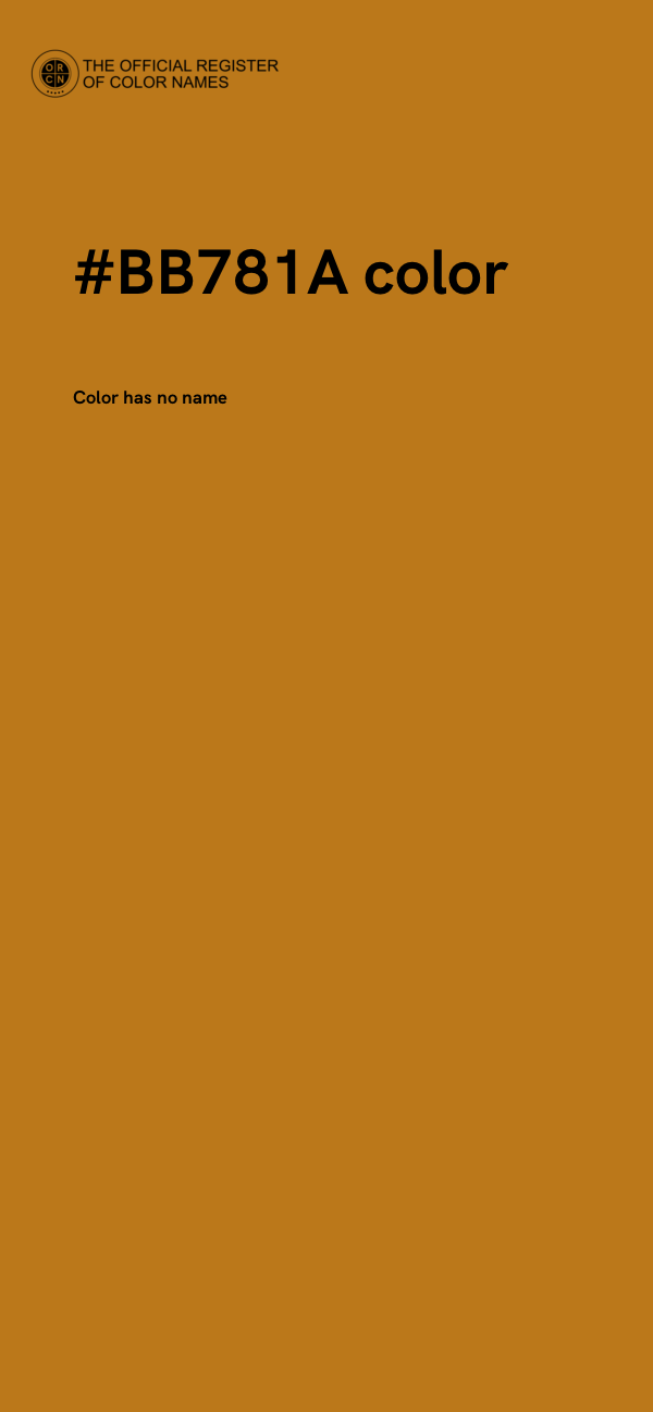 #BB781A color image
