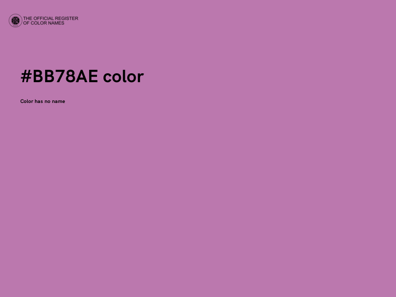 #BB78AE color image
