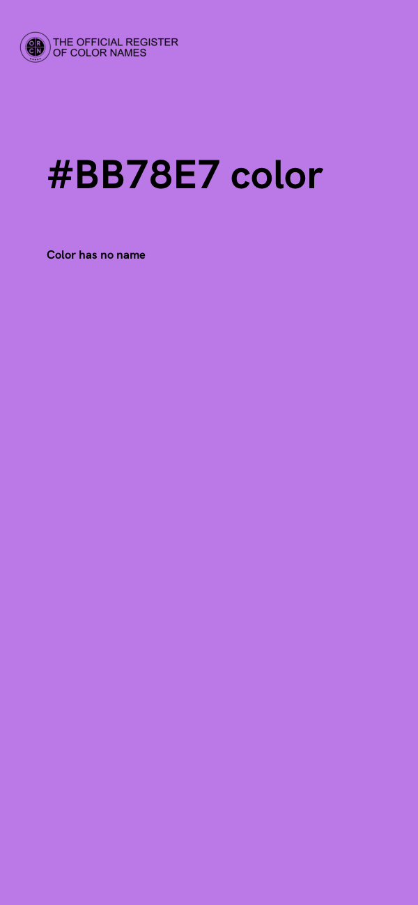 #BB78E7 color image