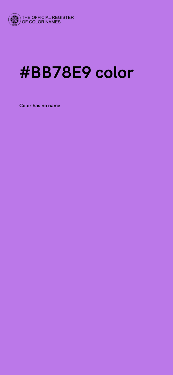 #BB78E9 color image