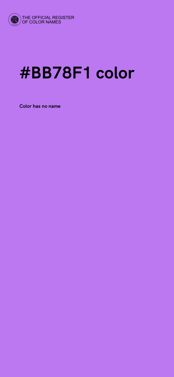 #BB78F1 color image