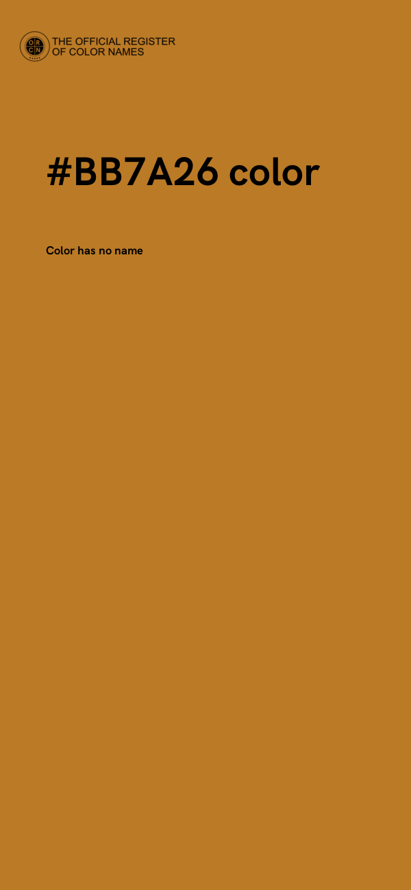 #BB7A26 color image