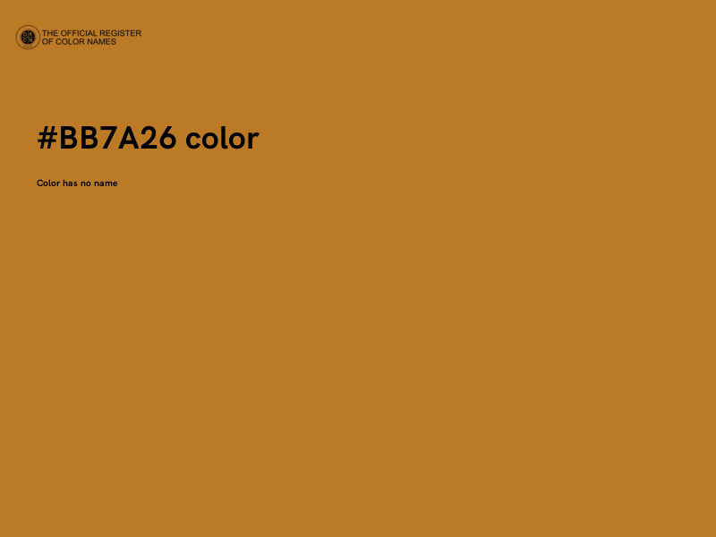 #BB7A26 color image