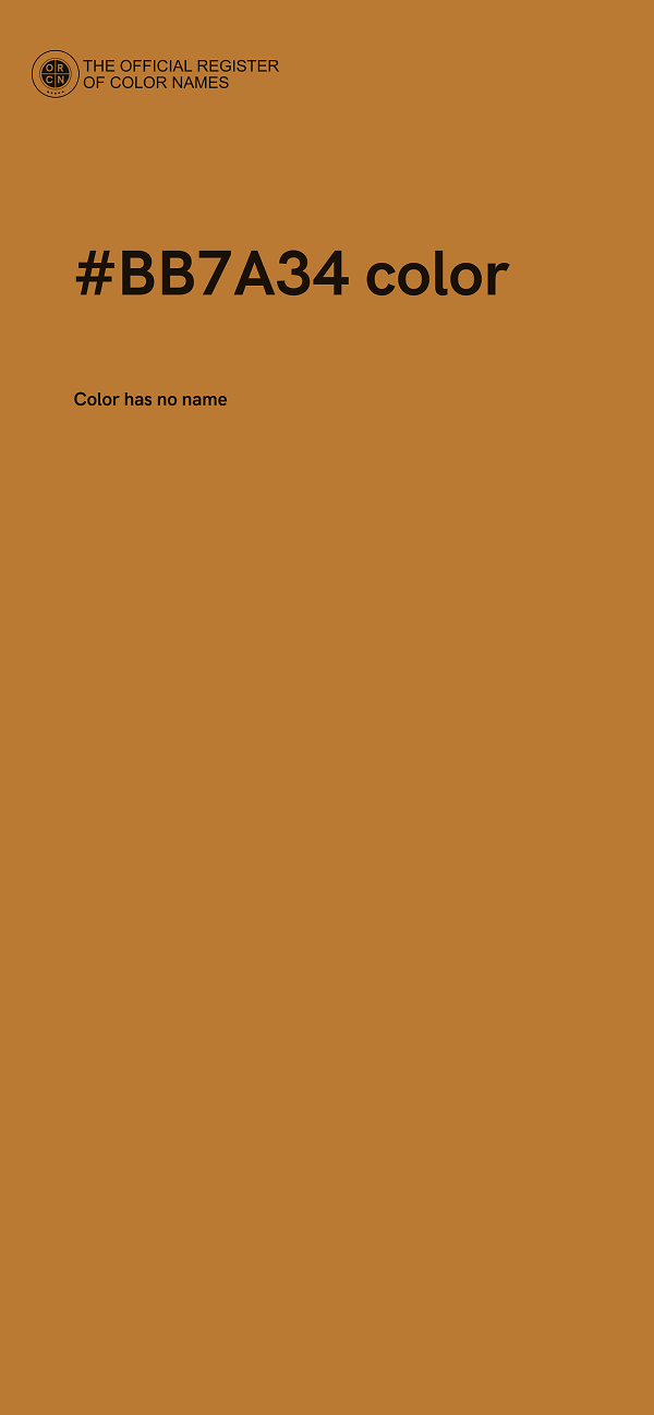 #BB7A34 color image