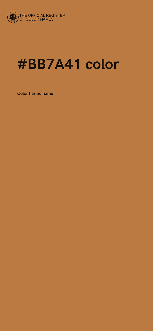 #BB7A41 color image