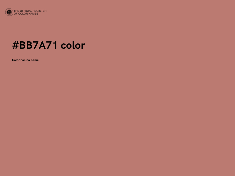 #BB7A71 color image
