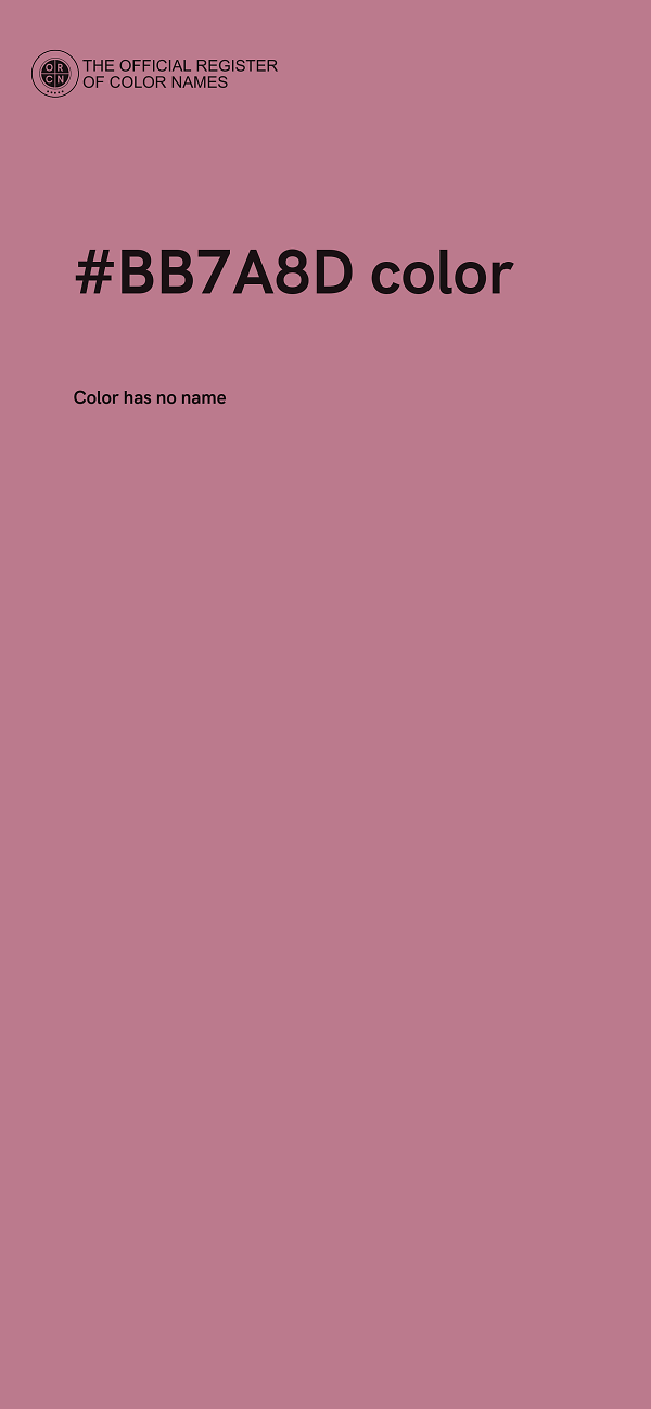#BB7A8D color image