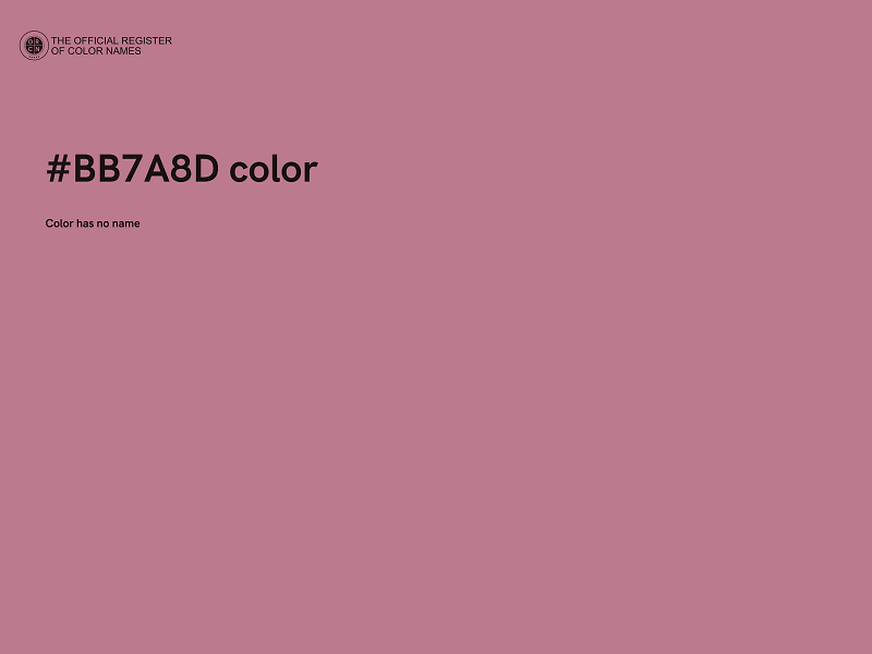 #BB7A8D color image