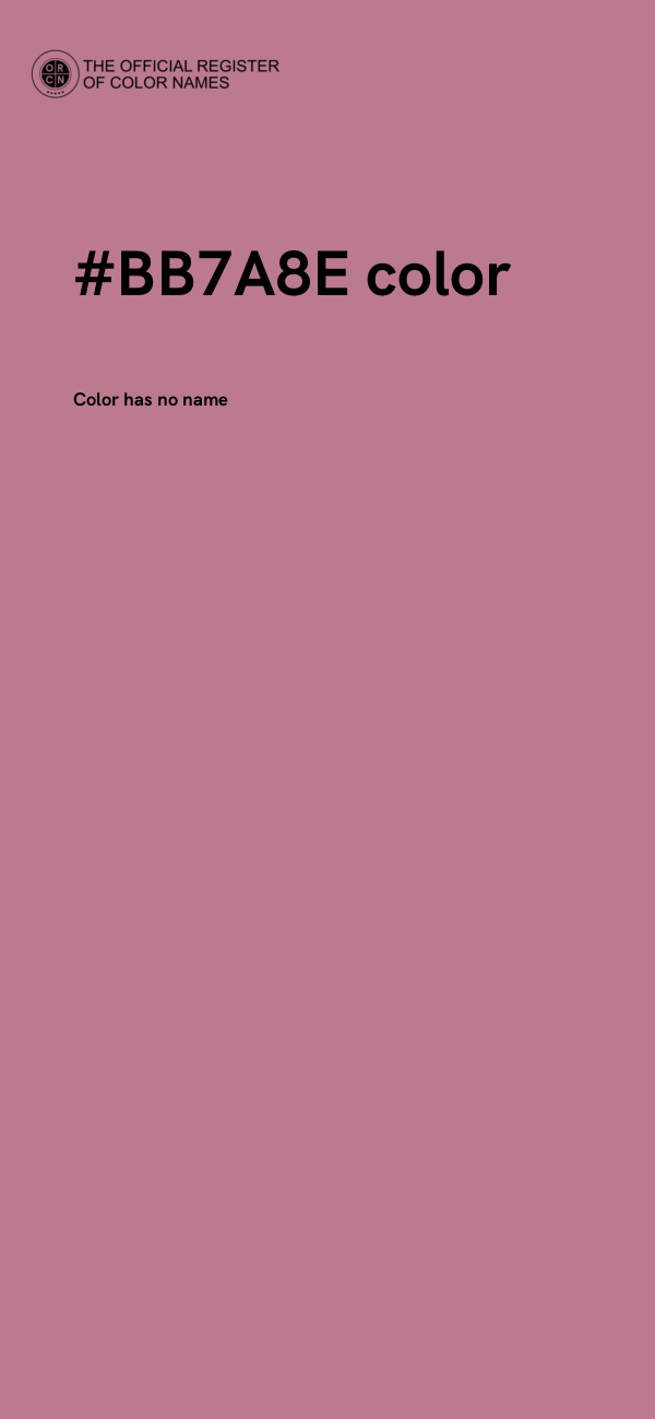 #BB7A8E color image