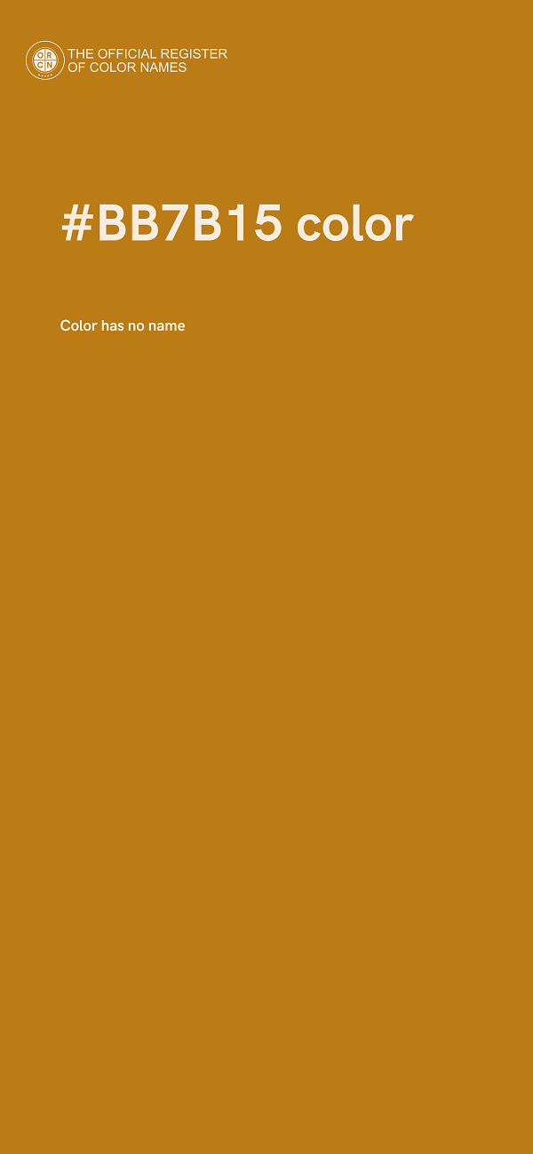 #BB7B15 color image