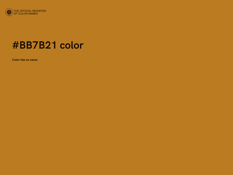 #BB7B21 color image