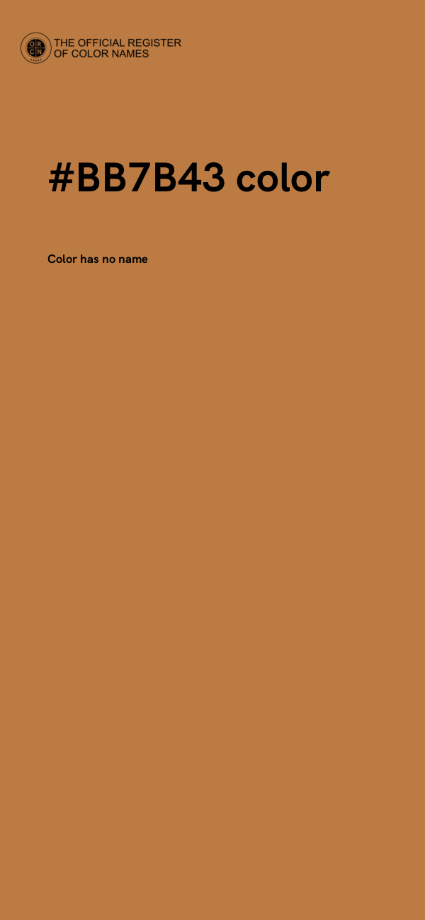 #BB7B43 color image