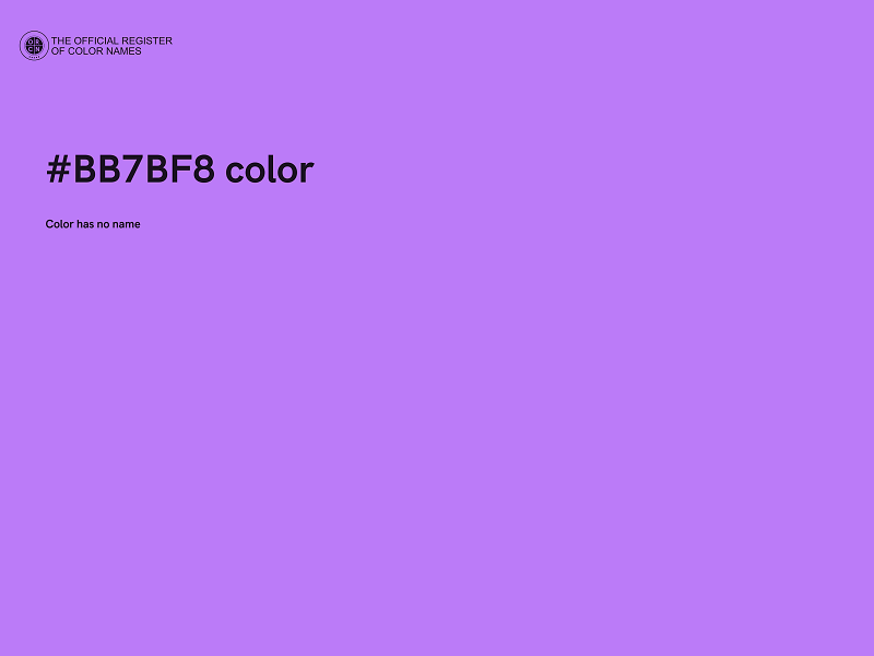 #BB7BF8 color image