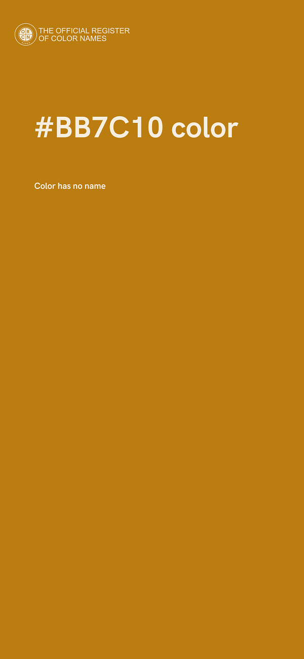 #BB7C10 color image