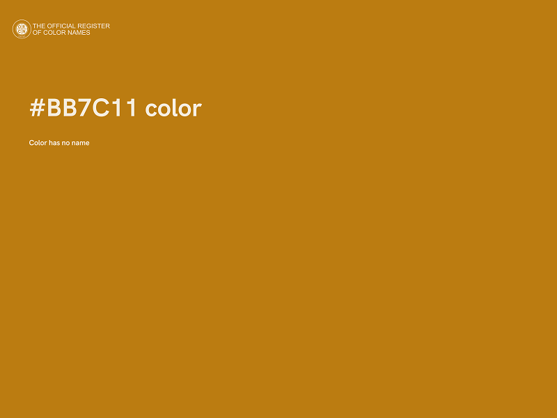 #BB7C11 color image
