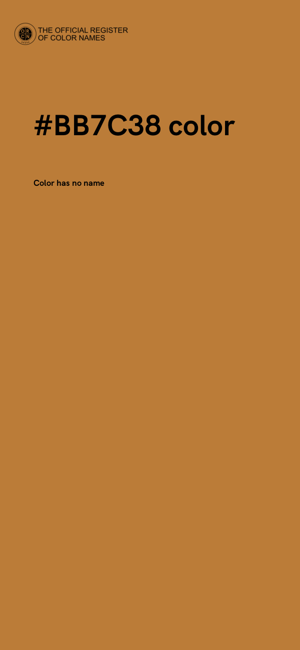 #BB7C38 color image